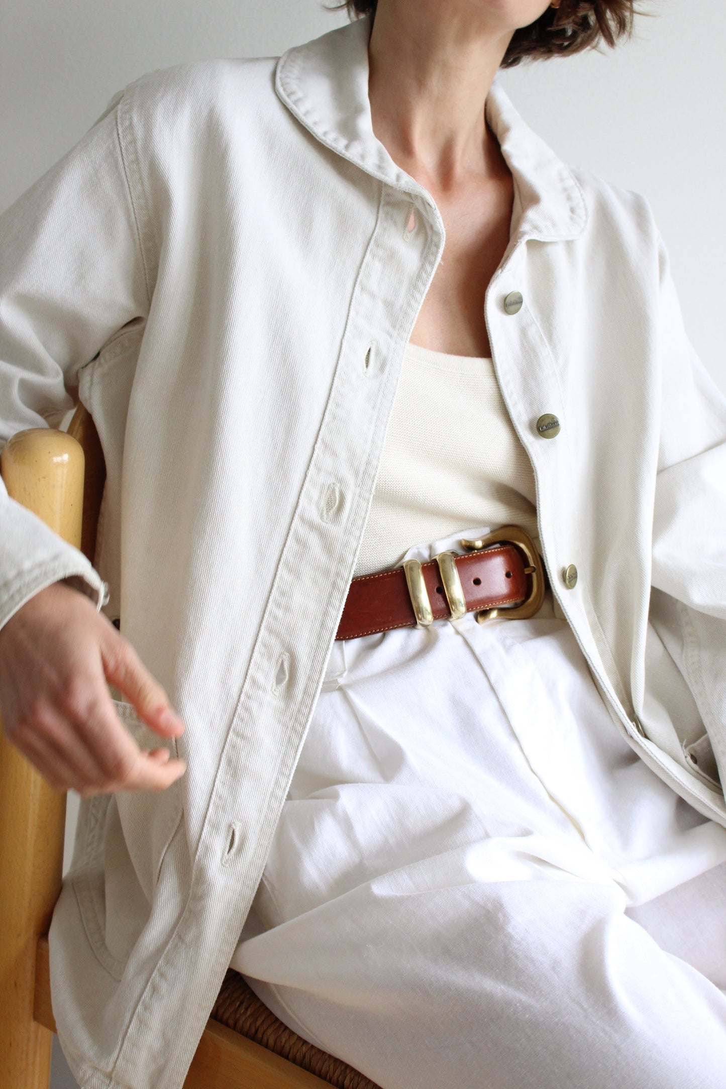 Vintage Bone Cotton Chore Coat