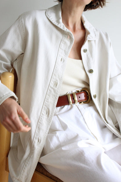 Vintage Bone Cotton Chore Coat