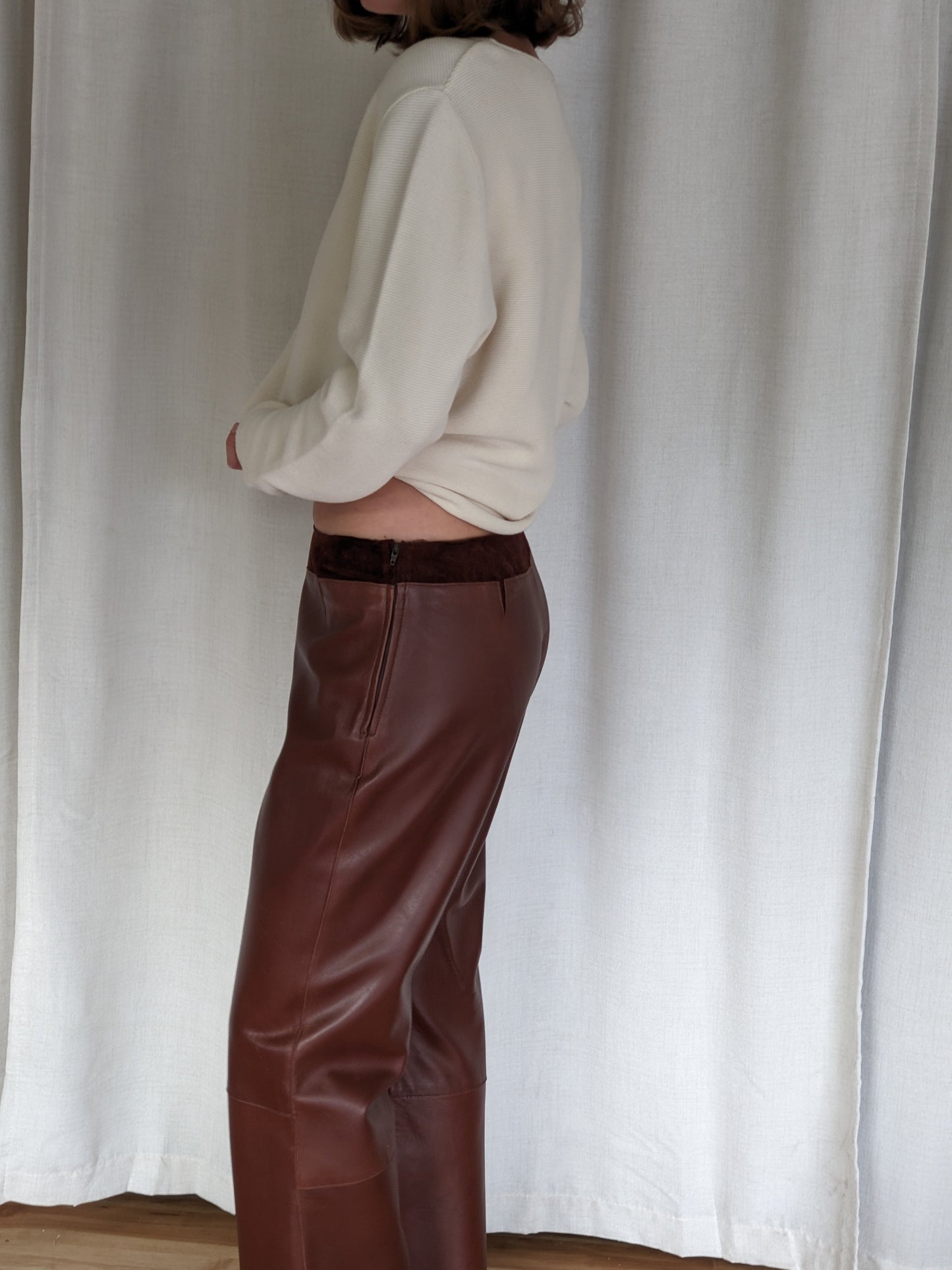 Luxurious Vintage Chocolate Leather Pants