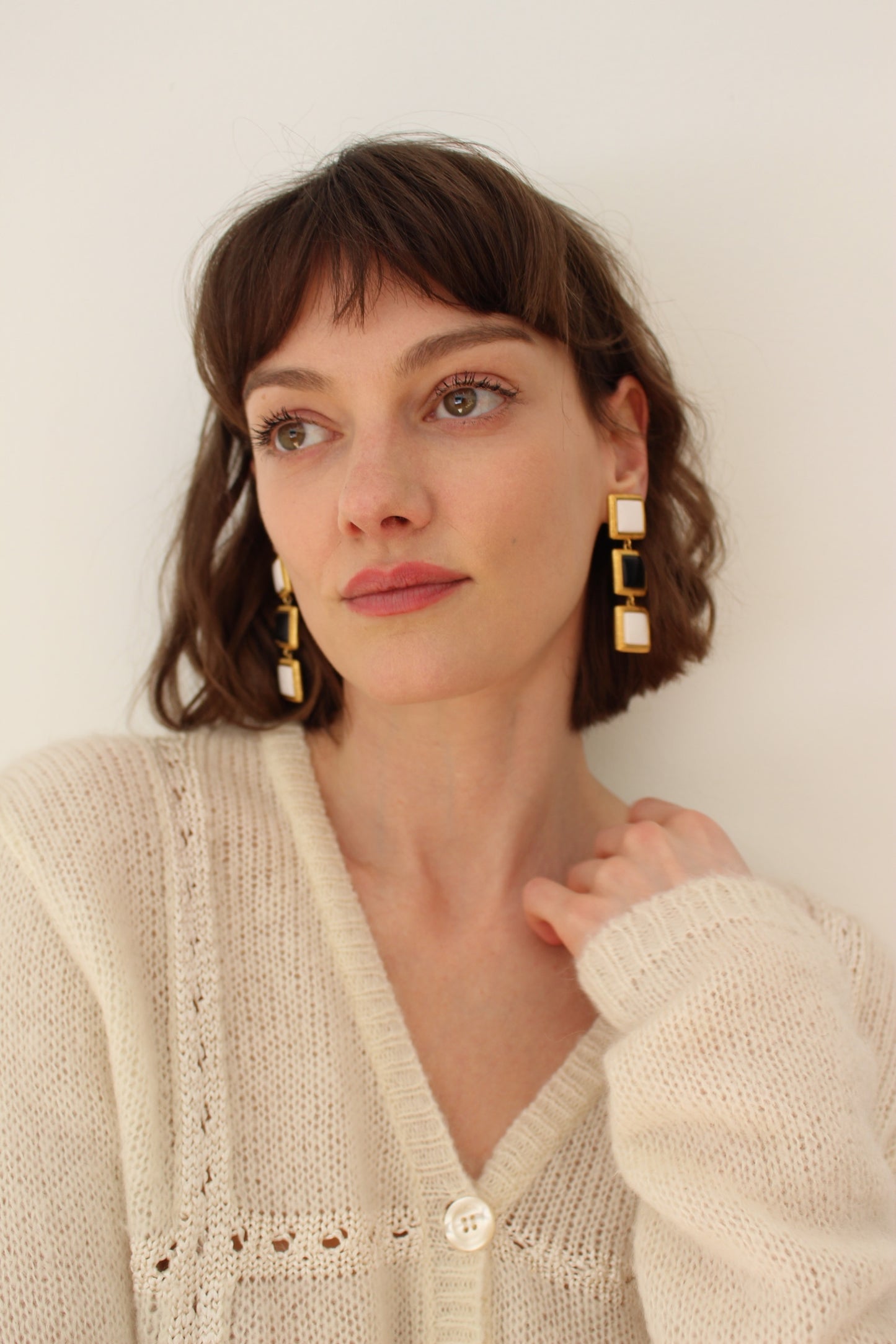 Vintage Square Drop Earrings
