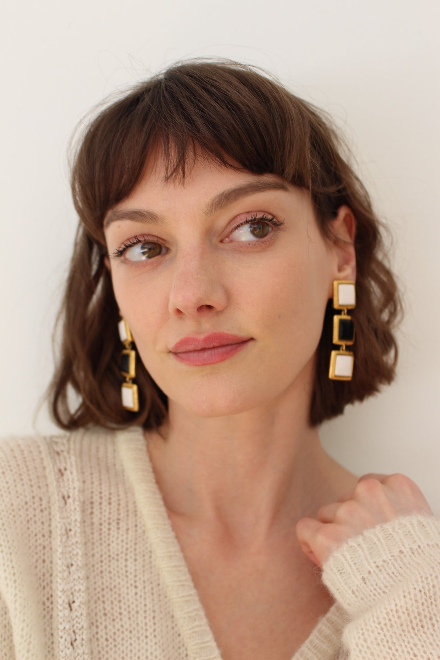 Vintage Square Drop Earrings