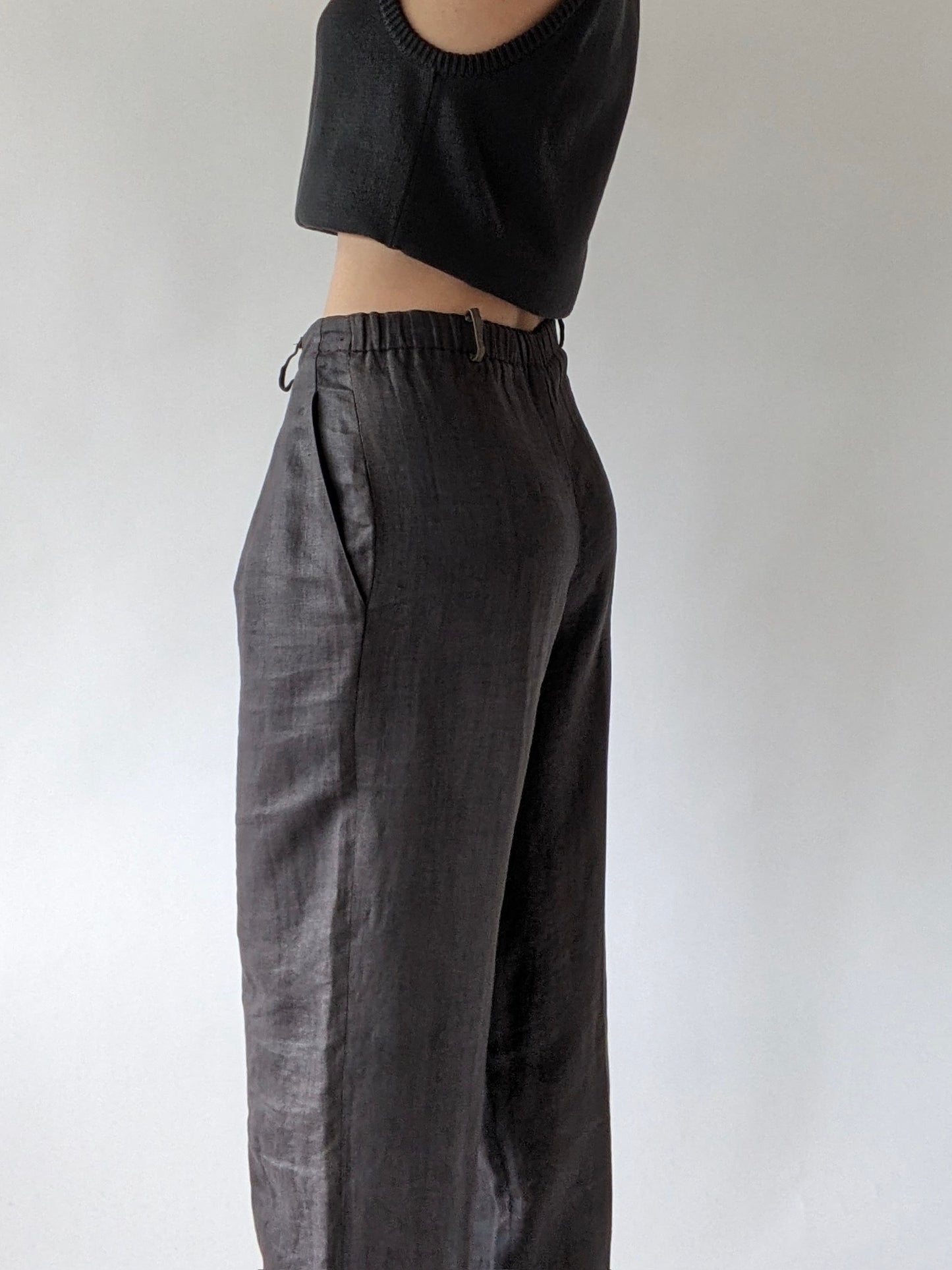 Vintage Smoke Linen Trousers