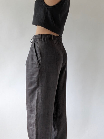 Vintage Smoke Linen Trousers