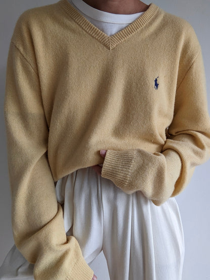 Vintage Ralph Lauren Lemon Lambswool Sweater