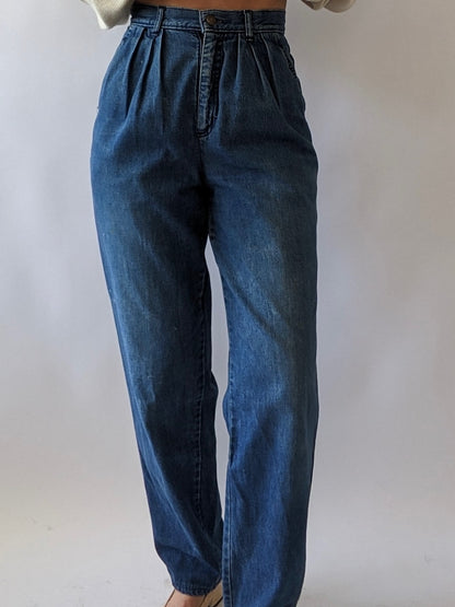 Vintage Calvin Klein Pleated Dark Wash Jeans