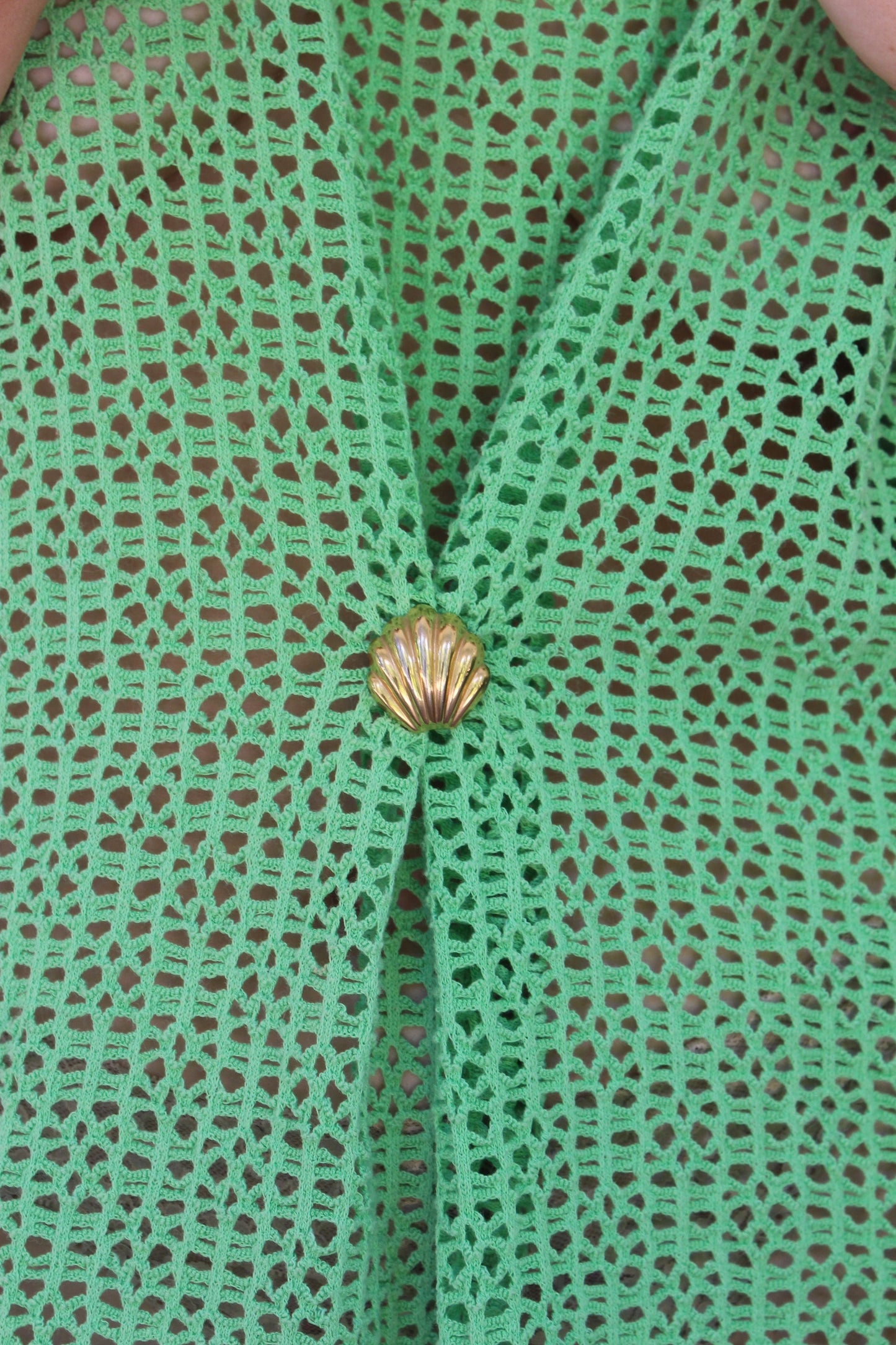 Vintage Kiwi Netted Tank Dress