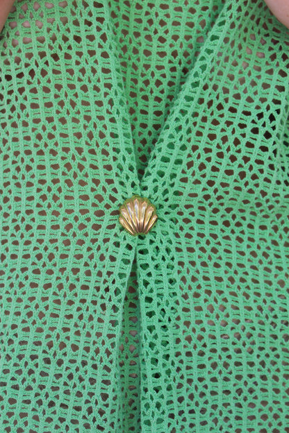 Vintage Kiwi Netted Tank Dress