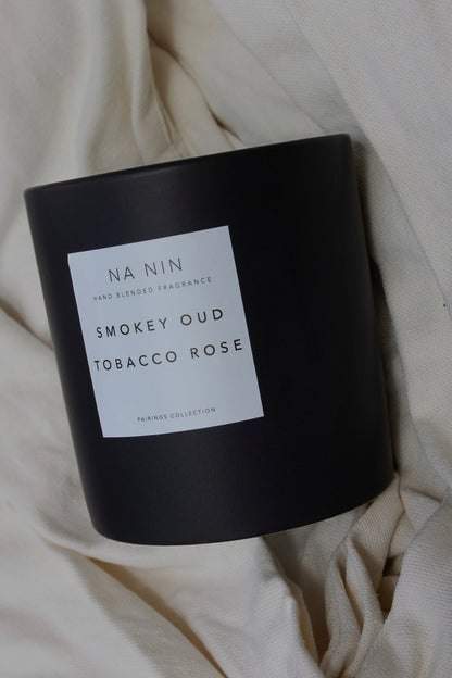 Smokey Oud & Tobacco Rose Candle / Available in Multiple Sizes