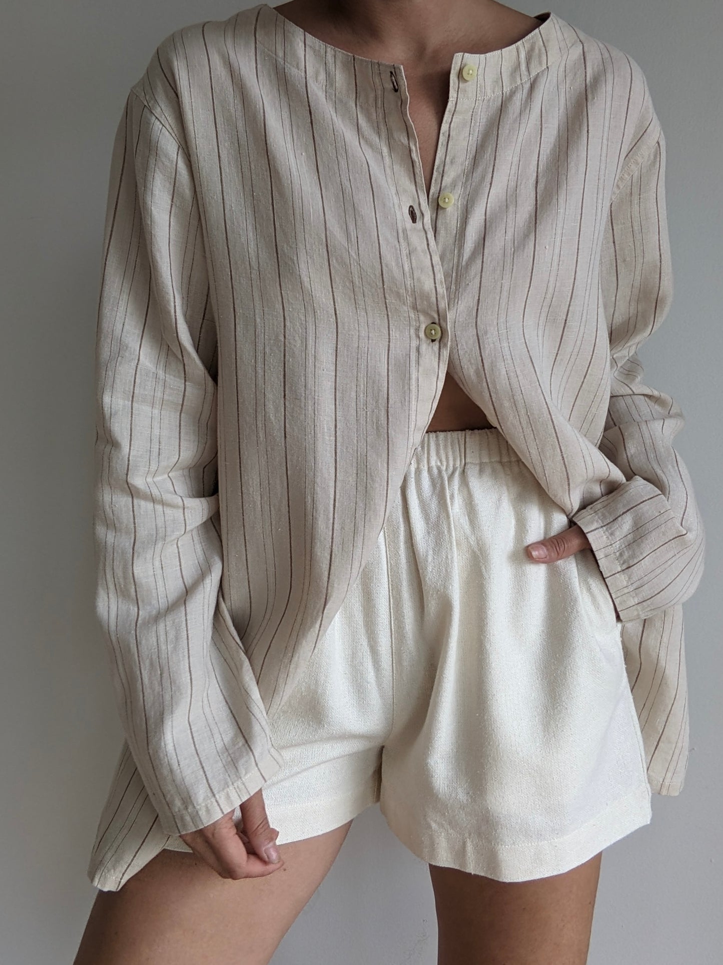 Vintage Striped Linen Tunic