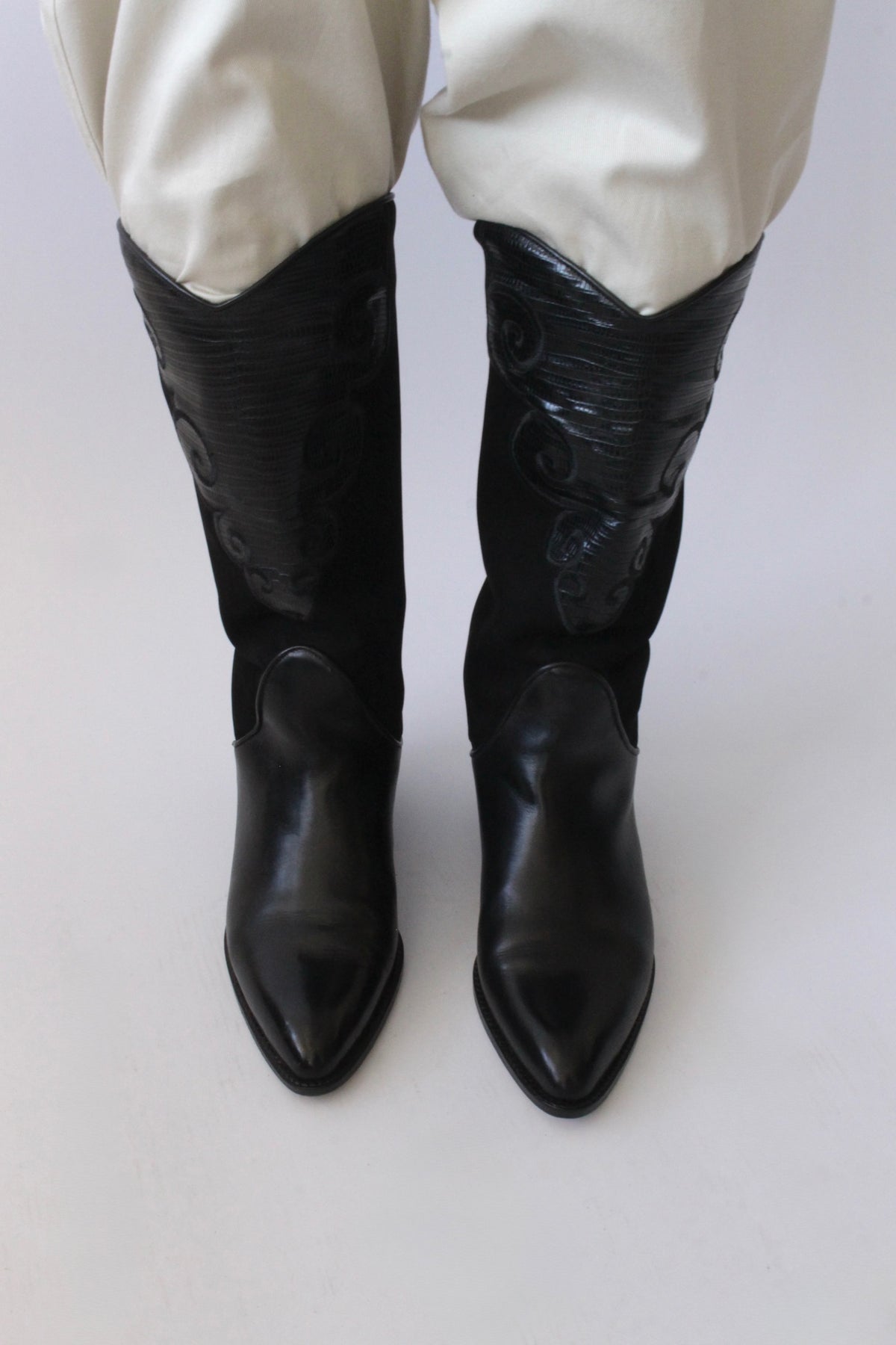 Incredible Vintage Via Spiga Onyx Western Boots