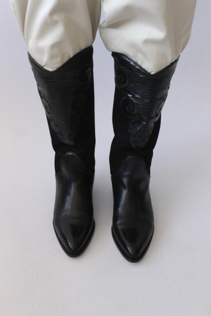 Incredible Vintage Via Spiga Onyx Western Boots