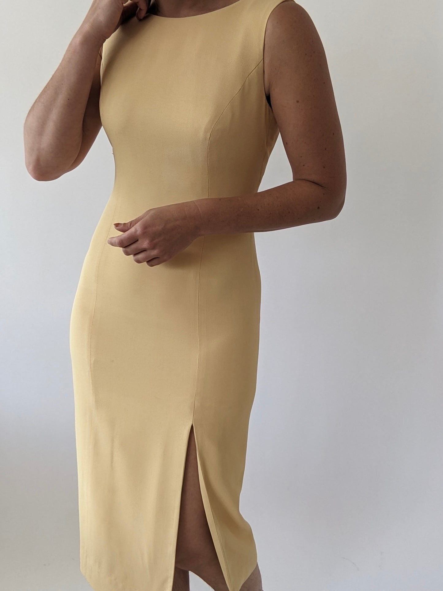 Vintage Apricot Back Tie Dress