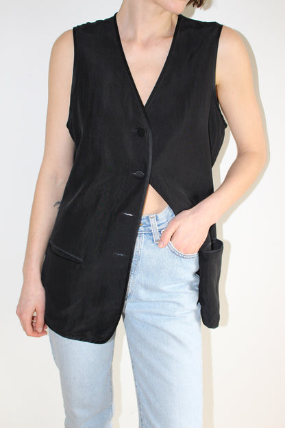 Vintage Ink Silk Vest