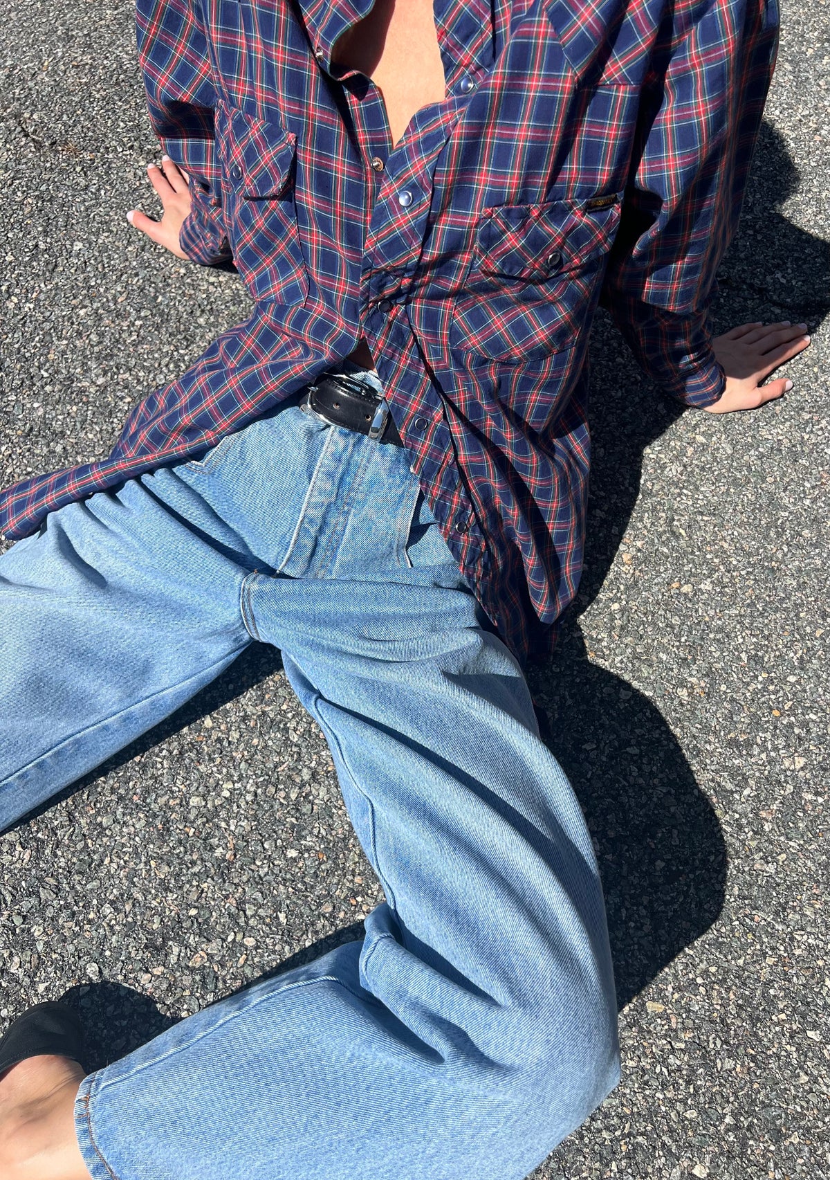 Vintage Western Wear Plaid Snap Shirt