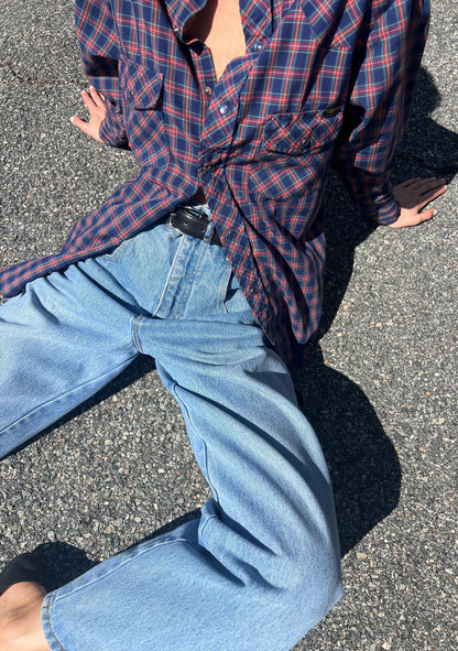 Vintage Western Wear Plaid Snap Shirt