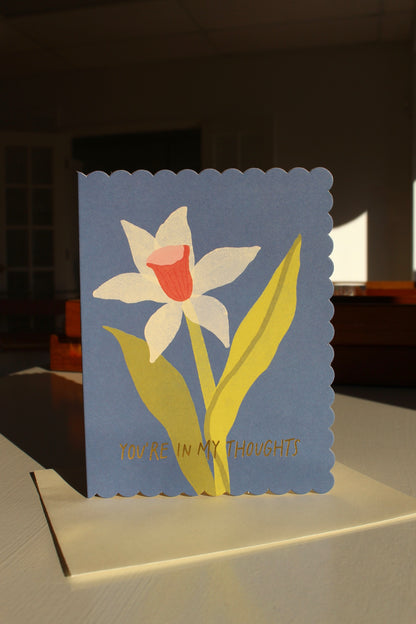 Scalloped Daffodil Sympathy Card
