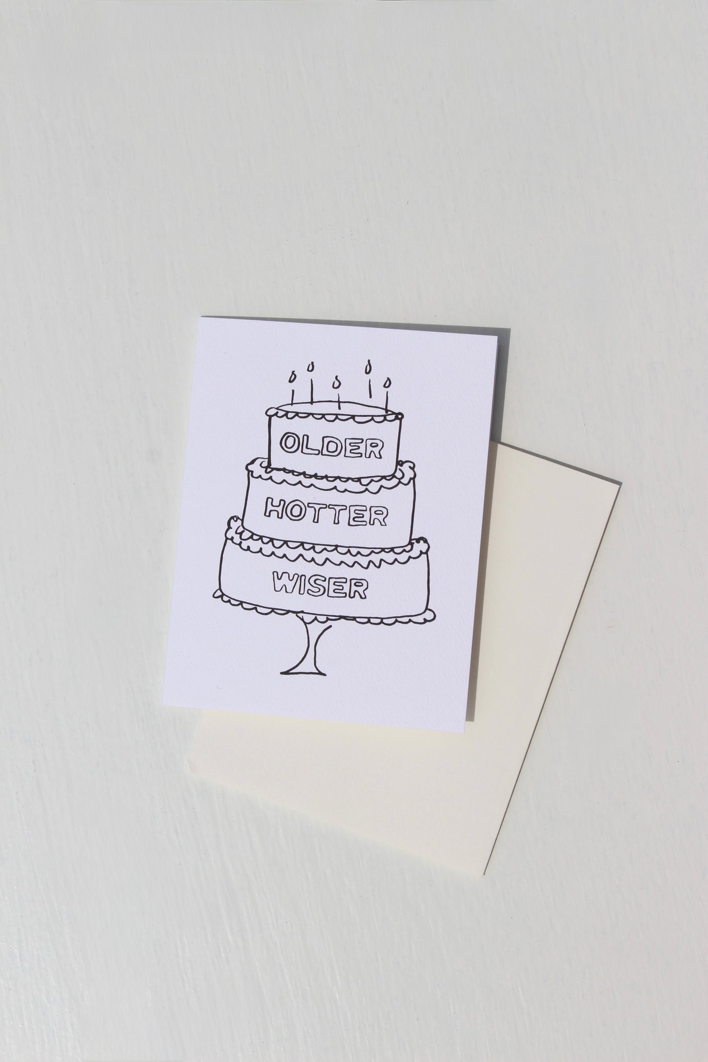 Older Hotter Wiser Cake Card