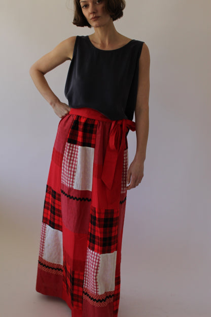 Stunning Vintage Patchwork Full-Length Skirt