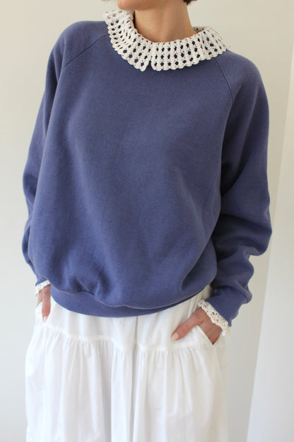 Reworked Vintage Collared Crewneck