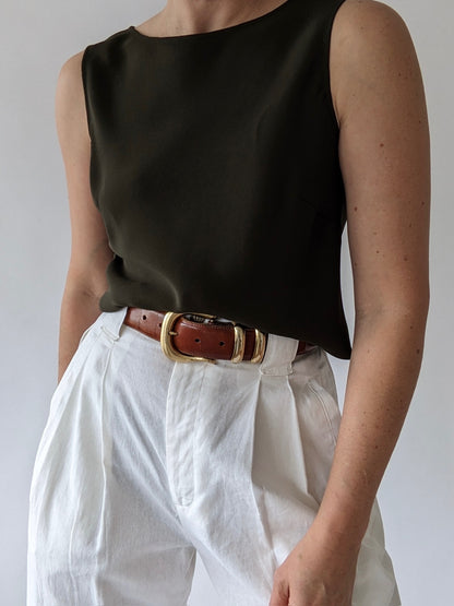 Vintage Lafayette 148 Olive Tank Top