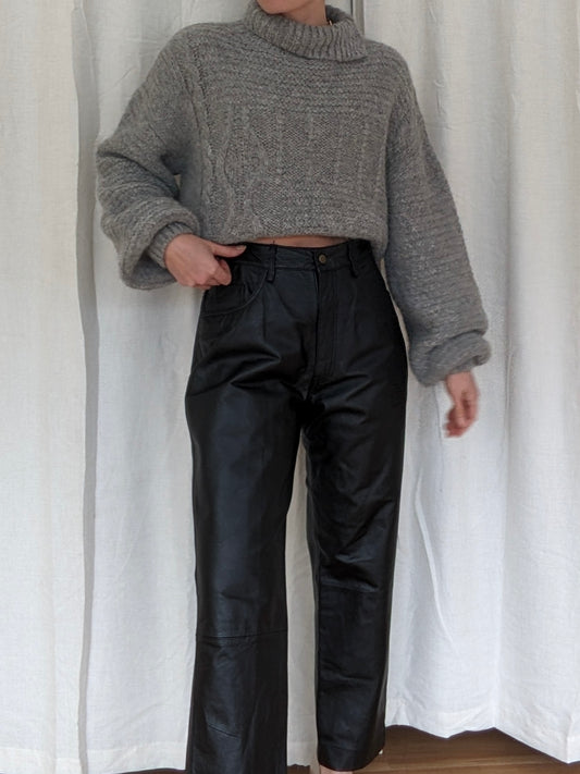 Amazing Vintage Caviar Leather Pant