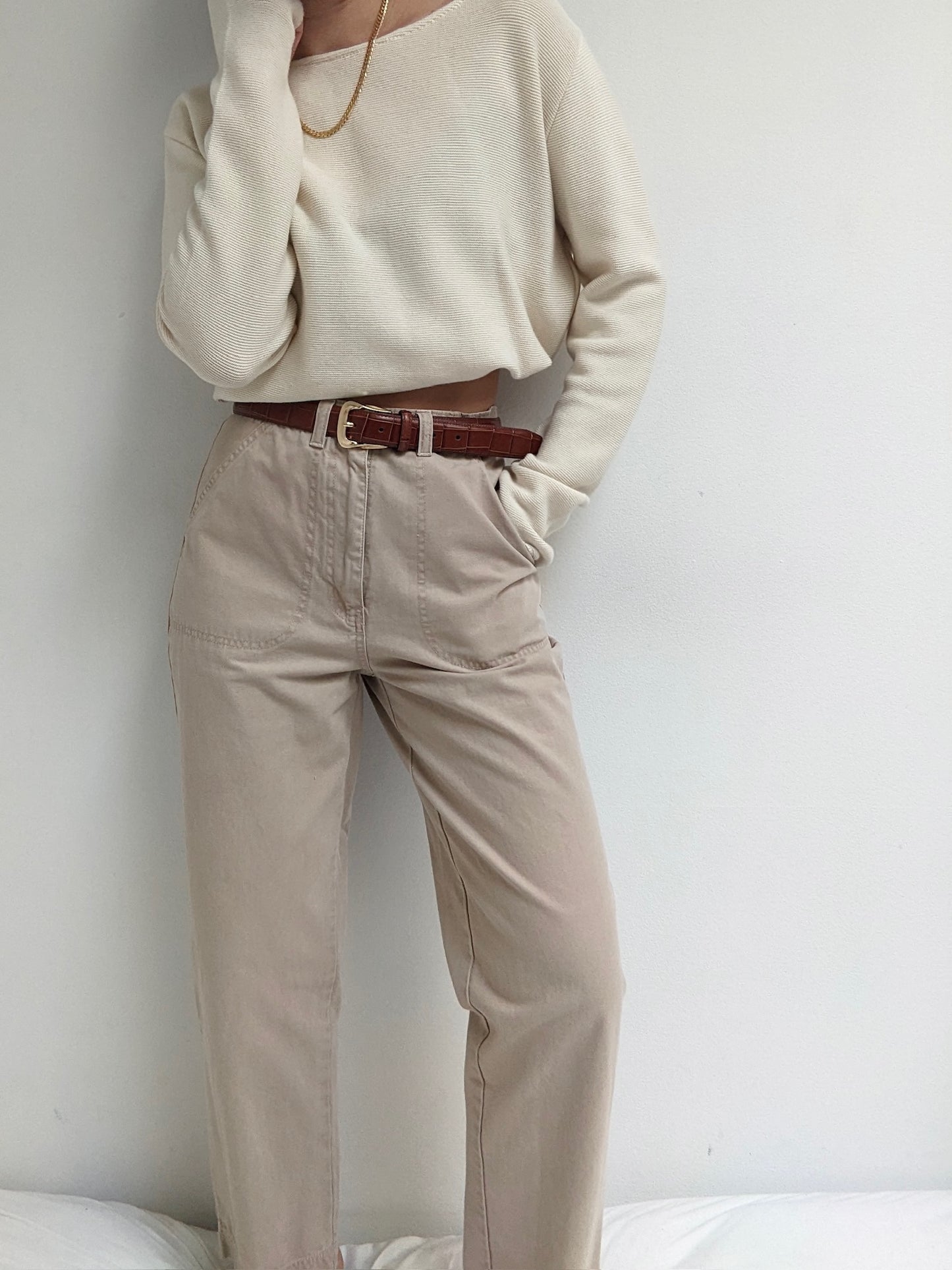 90s Khaki Cotton Pants