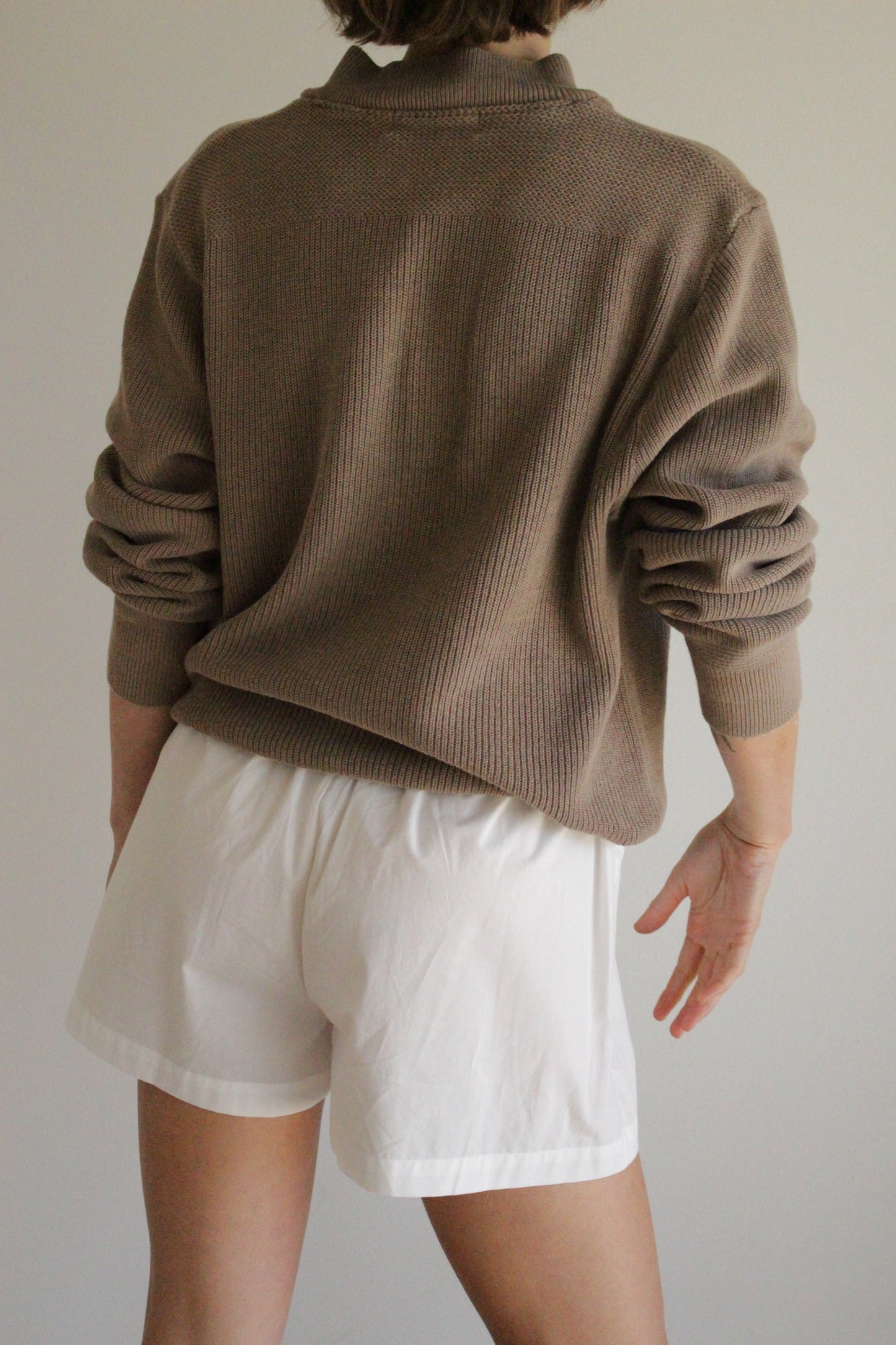 Favorite Vintage Mocha Cotton Henley
