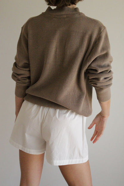 Favorite Vintage Mocha Cotton Henley