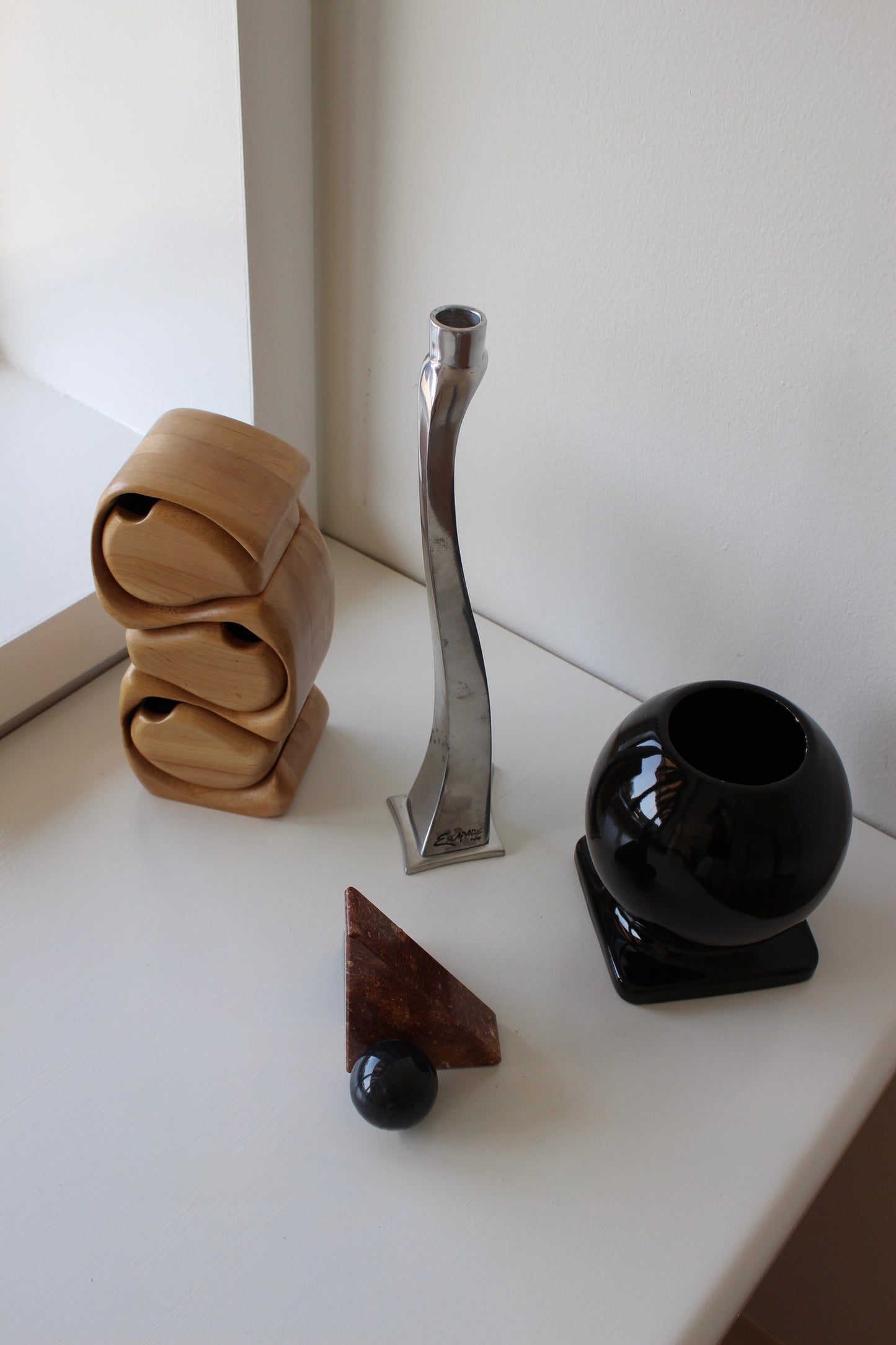 Vintage Onyx Ceramic Bubble Vase