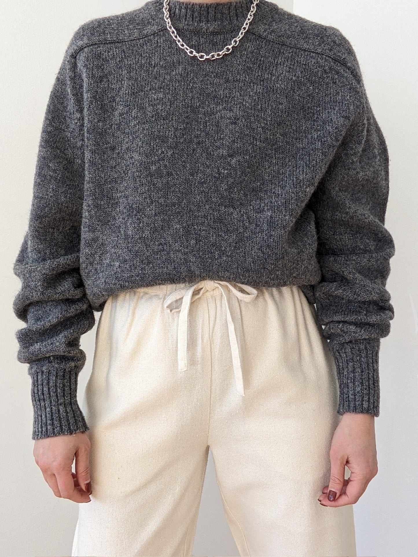 Vintage Graphite Wool Sweater