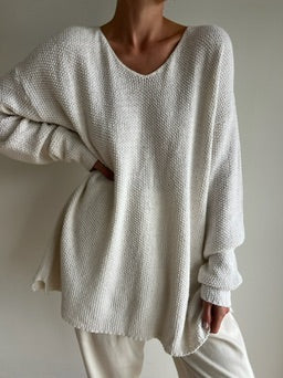 Vintage Ivory Seed Stitch Sweater