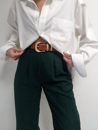 Stunning Vintage Evergreen Raw Silk Trousers
