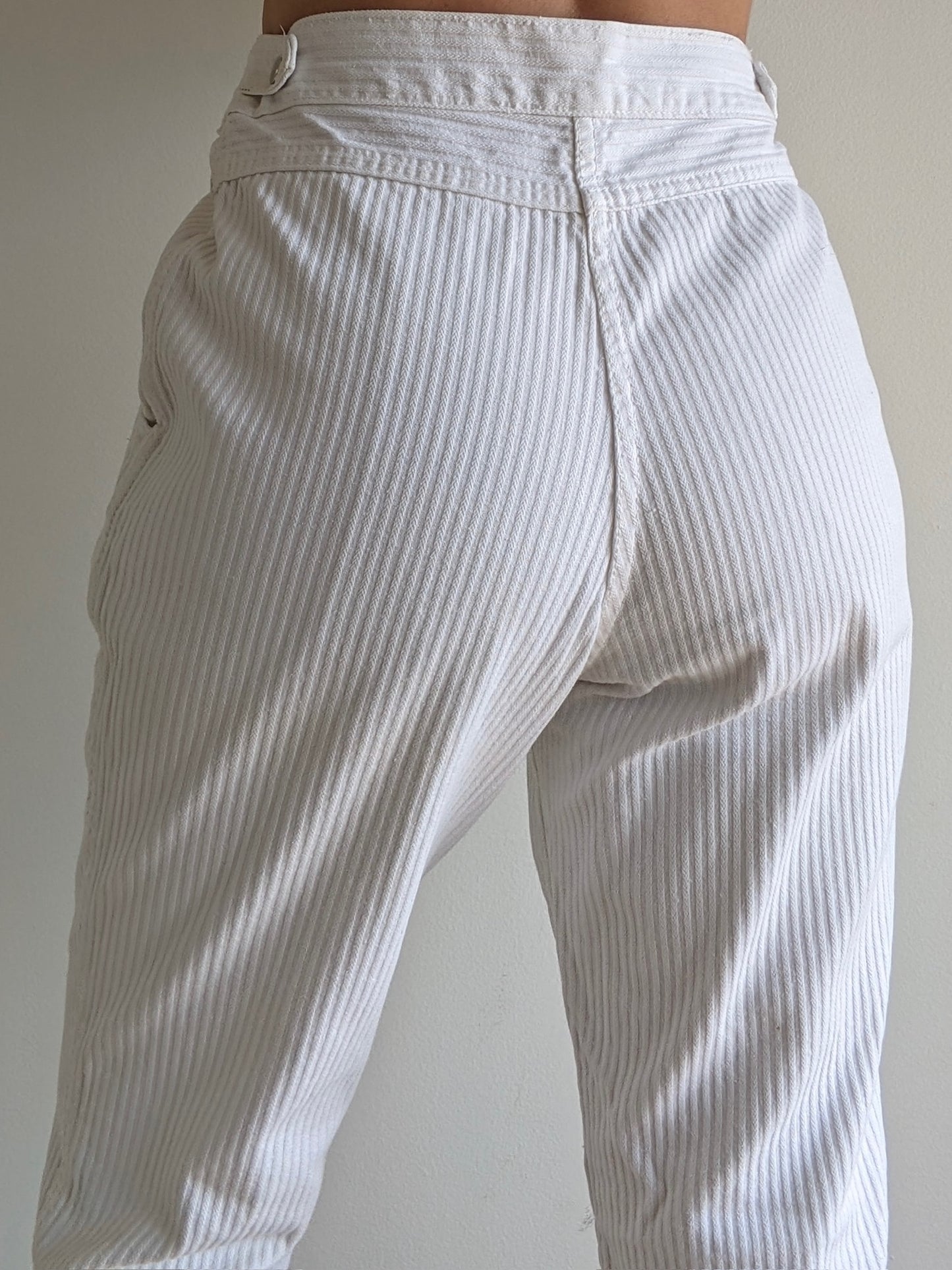 Vintage Gitano Ivory Ribbed Denim