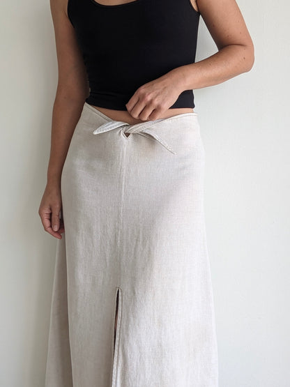 Vintage Guess Linen Tie Skirt