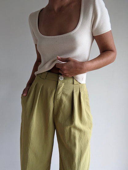Amazing Vintage Esprit Lemongrass Wide Leg Pants