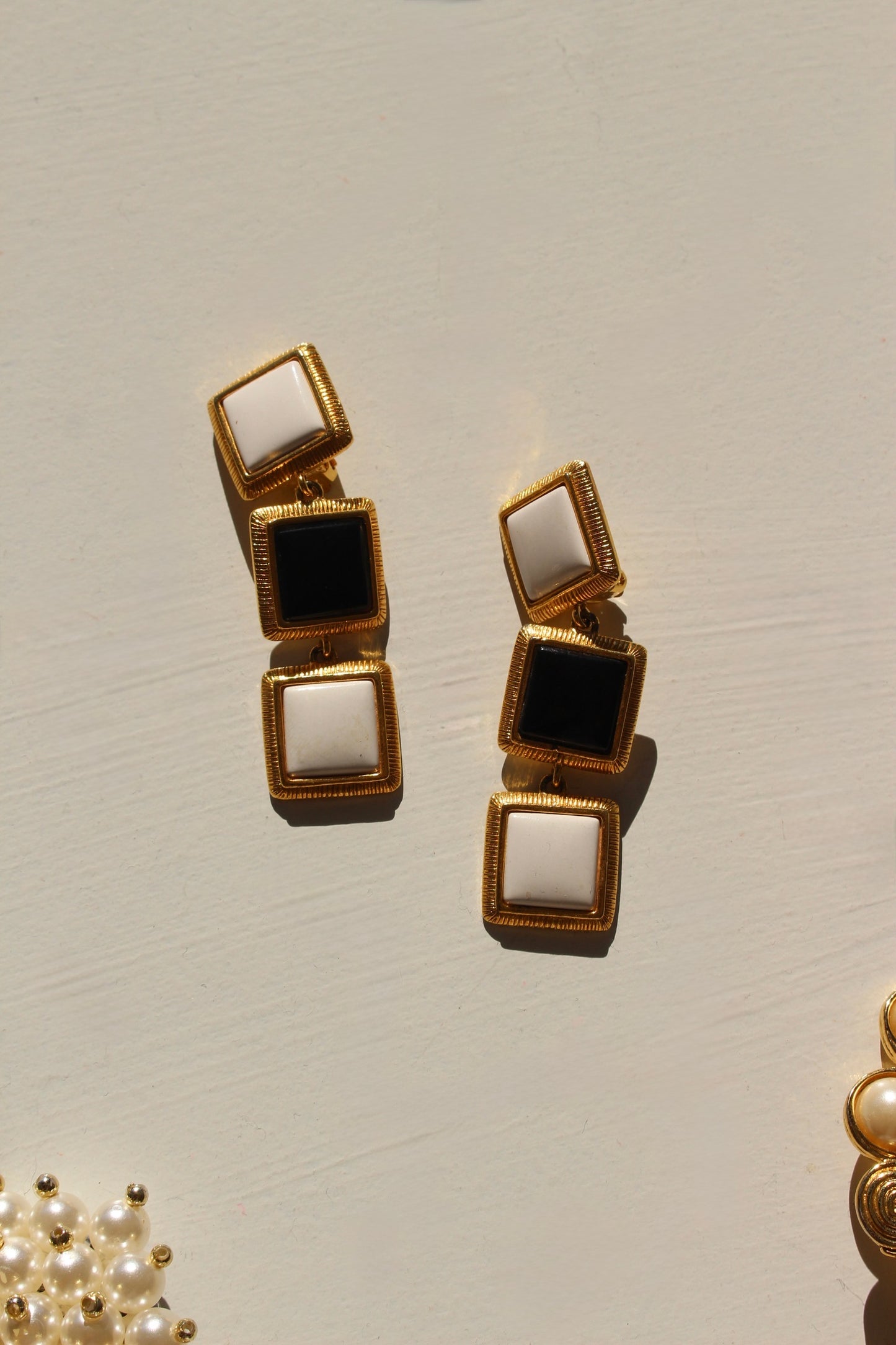 Vintage Square Drop Earrings
