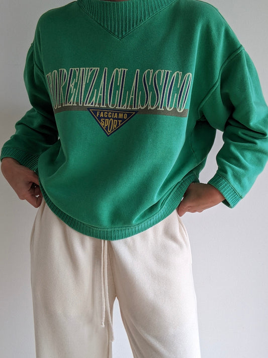 Vintage Forenza Ribbed-Accent Sweatshirt