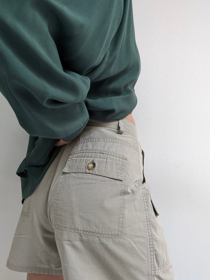 90s Stone Khaki Cargo Shorts