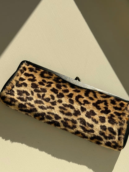 Favorite Vintage Faux Leopard Fur Clutch