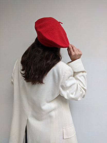 Vintage Cherry Wool Beret