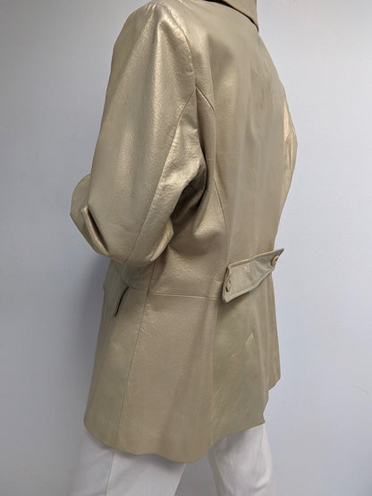 Vintage Pale Gold Leather Jacket