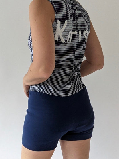 Fun Vintage 1950s Gym Wear Striped Romper