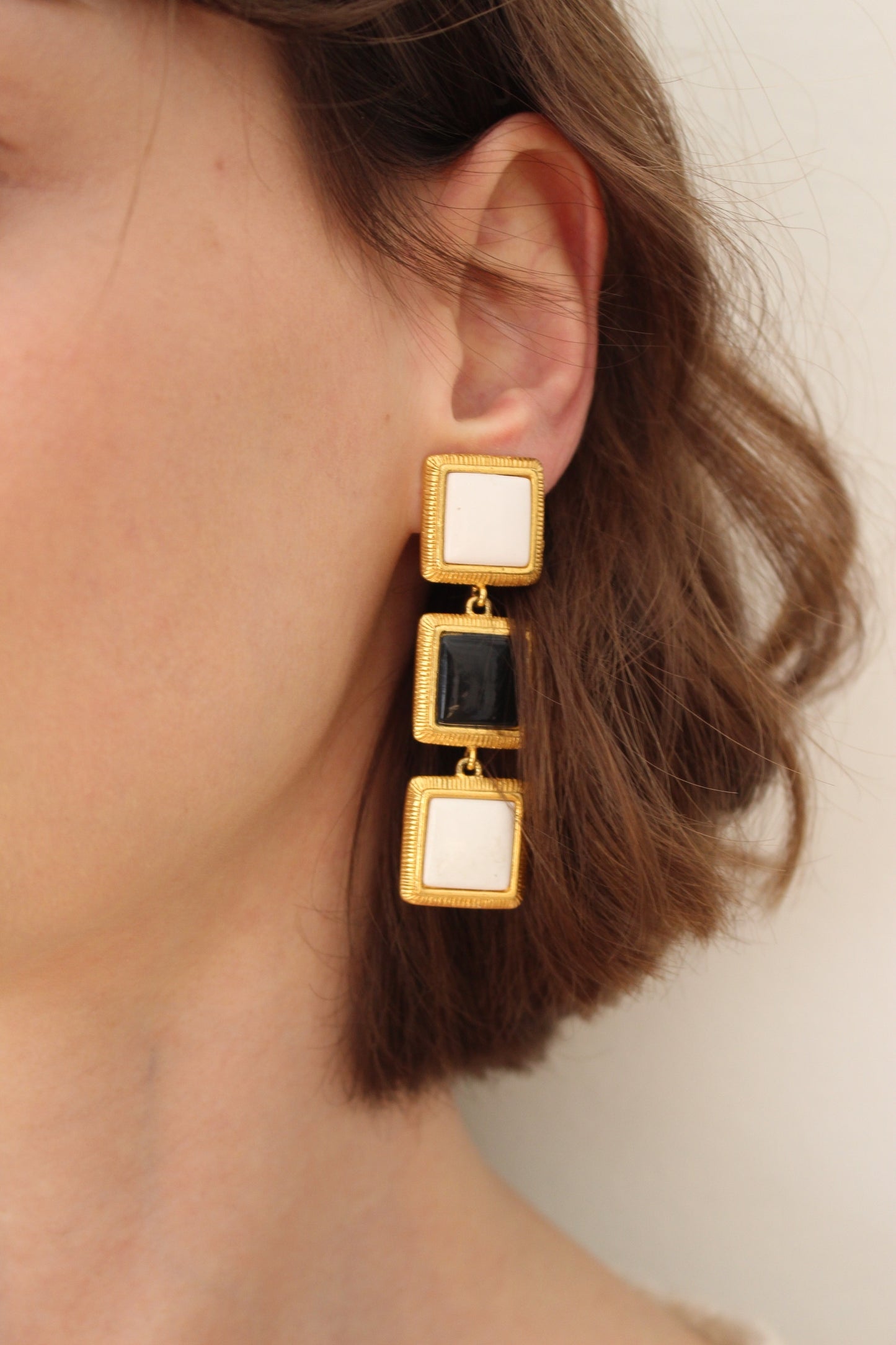 Vintage Square Drop Earrings