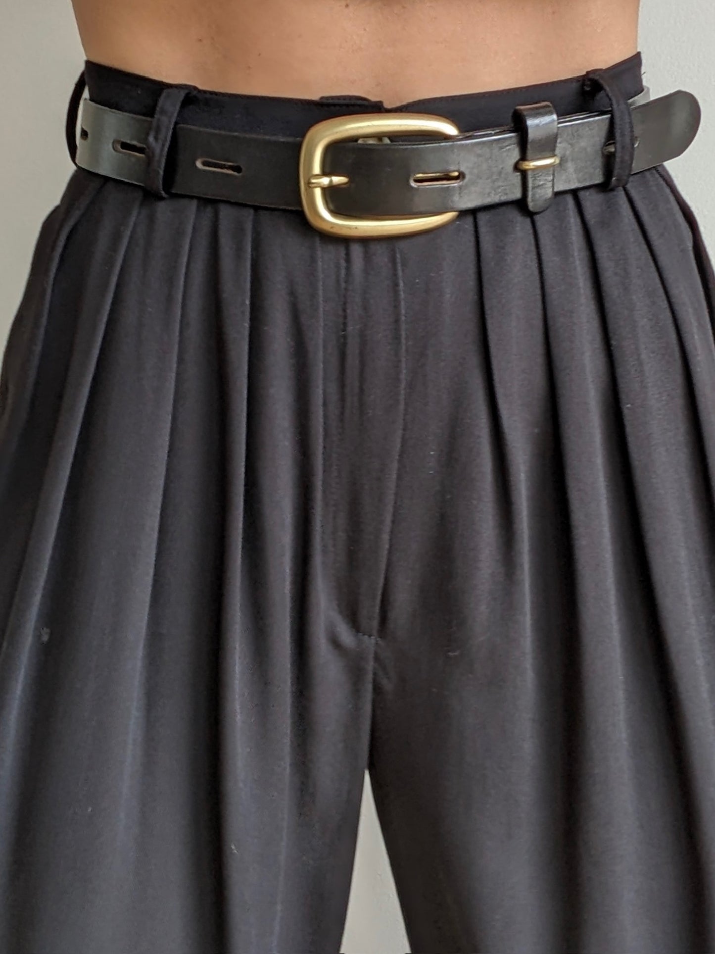 Vintage DKNY Onyx Leather Belt