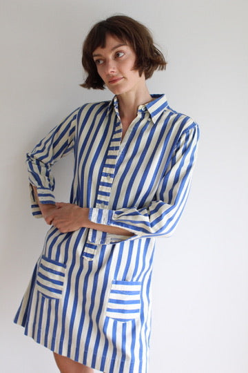 Favorite Vintage Striped Mini Shirtdress