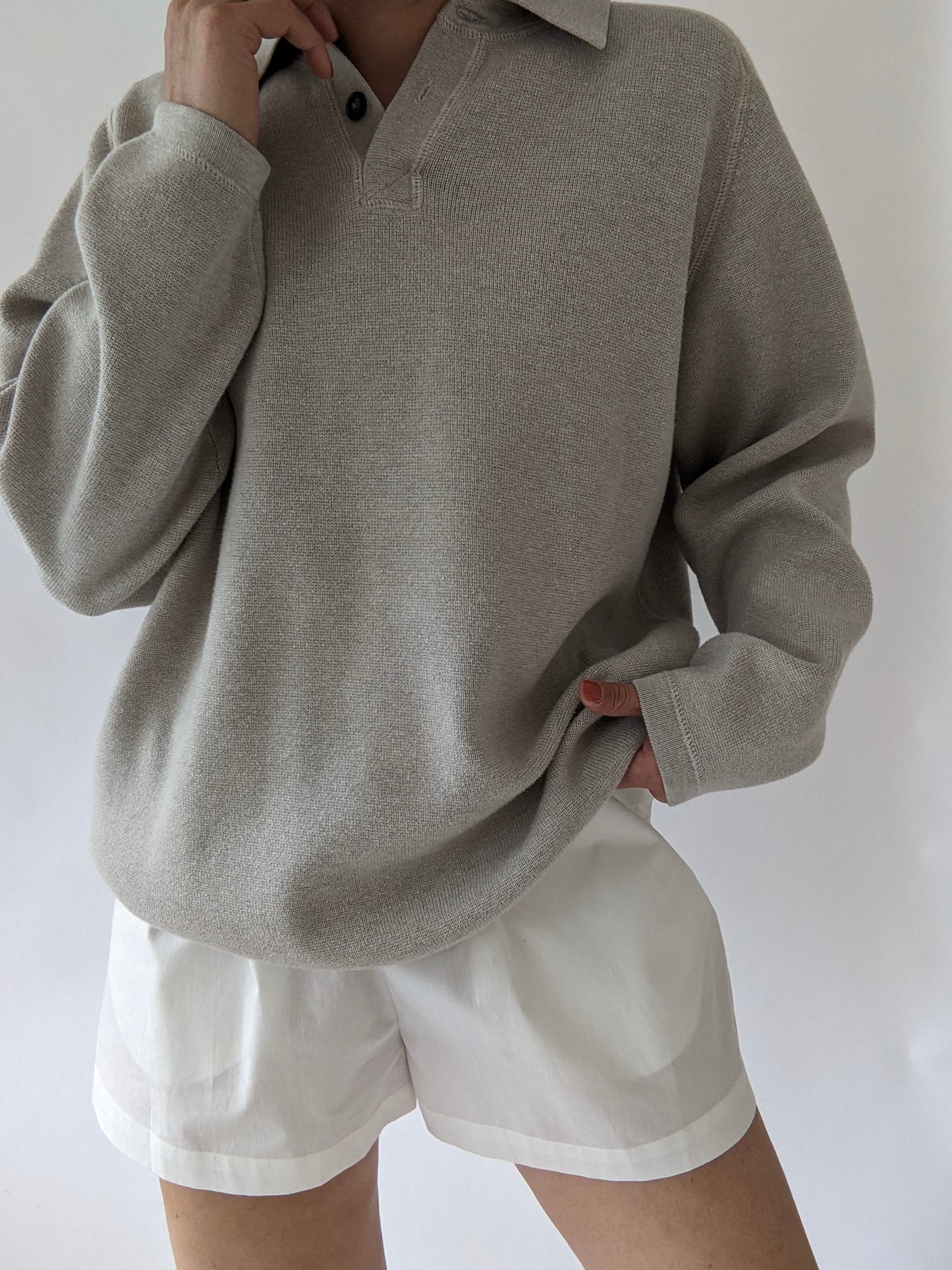 90s Oat Cotton Henley