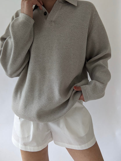 90s Oat Cotton Henley