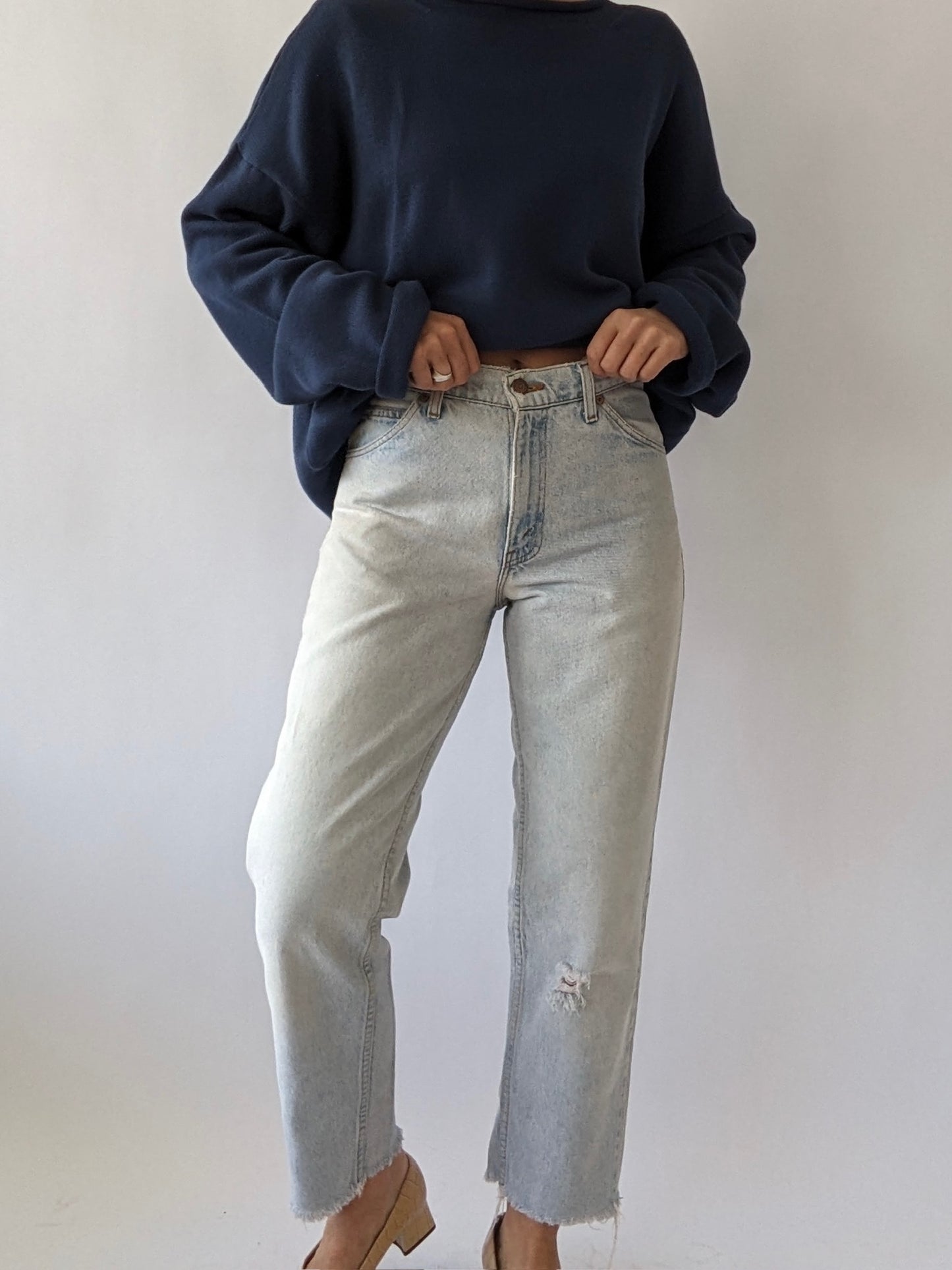 Vintage Levi's 550 Orange Tab Raw Hem Jeans