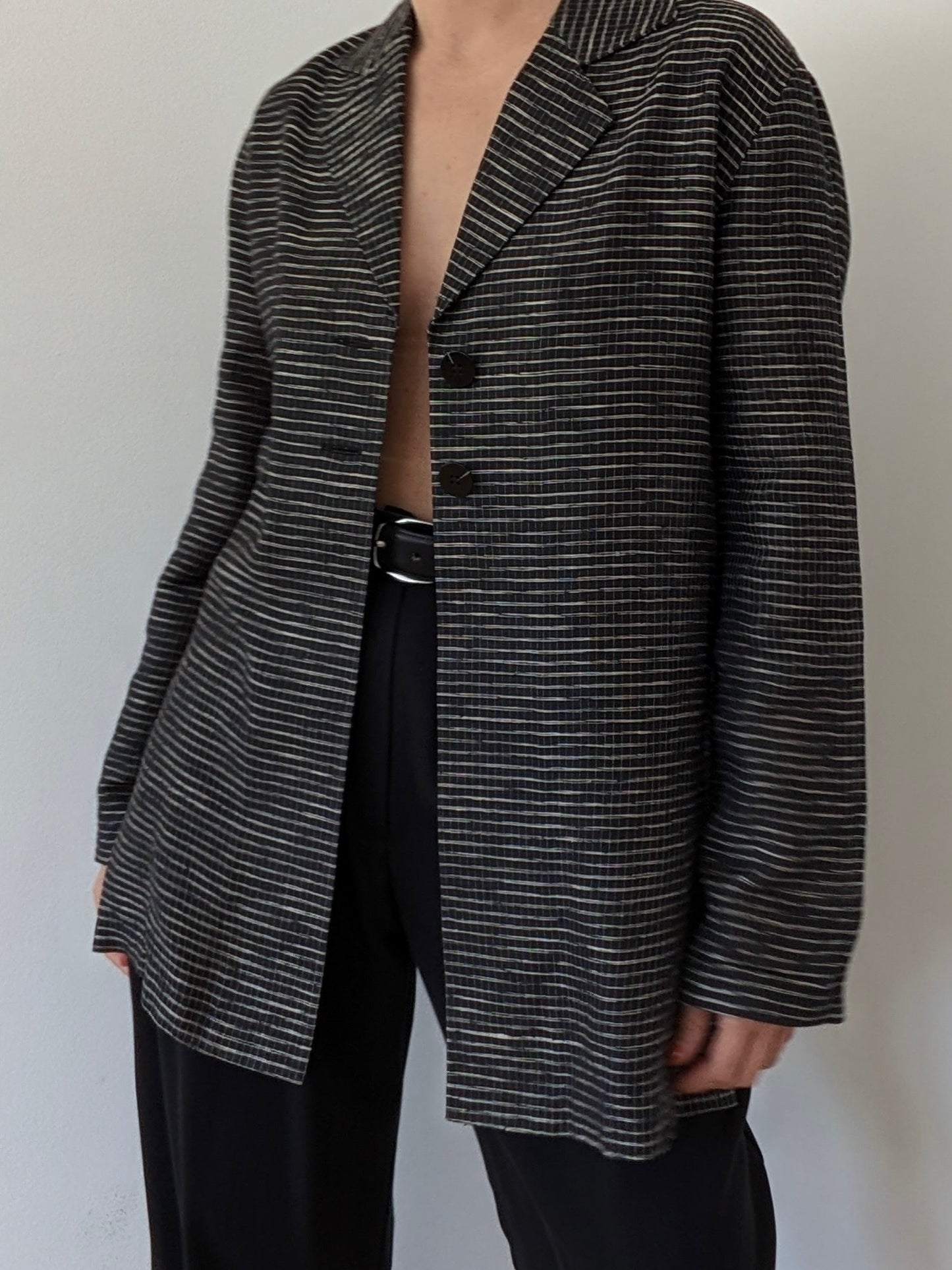 Lovely Vintage Grid Silk Jacket