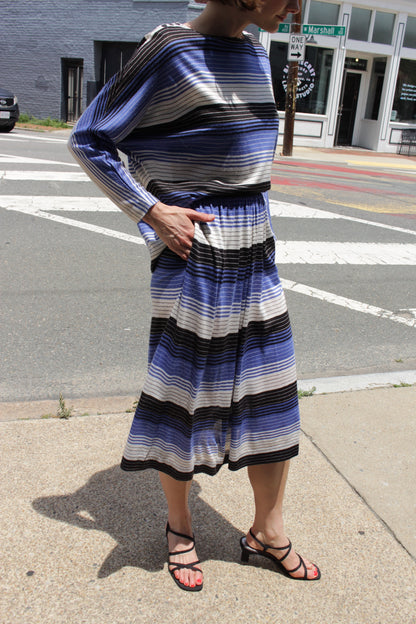 Christian Dior Striped Knit Skirt Set